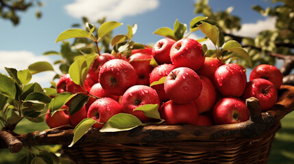 Sticker - apples in a basket