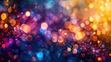 Fototapeta  - Luxurious colorful bokeh background with abstract light blur, AI Generated.