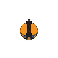 Poster - lighthouse icon logo design vector