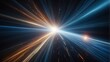 A background of light speed, hyperspace, and space warp, with vibrant streaks of blue light converging from Generative AI