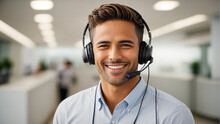Portrait Of A Smiling Customer Service Agent