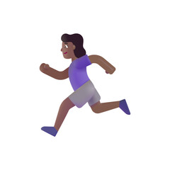 Wall Mural - Woman Running: Medium-Dark Skin Tone