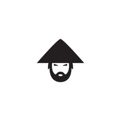 Wall Mural - bearded man icon logo design vector