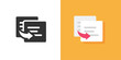 Duplicate document file icon symbol vector graphic flat pictogram glyph illustration set, copy paste text doc simple silhouette shape button image clipart