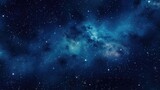 Fototapeta Kosmos - Starry galaxy abstract blue cosmic background