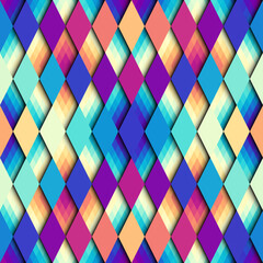 Leinwandbilder - Argyle seamless vector pattern background. Pattern of a rhombuses.