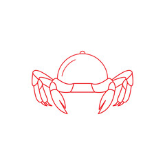 Sticker - crabs seafood icon logo design vector