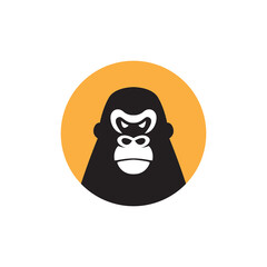 Sticker - cute gorilla mascot cartoon icon logo design vector