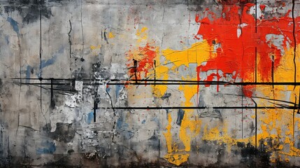 Wall Mural - rough cement grunge background illustration urban industrial, worn decayed, cracked aged rough cement grunge background