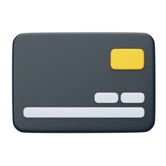Poster - 3D Credit Card Model Financial Opportunities With Cashless Payment Method. 3d illustration, 3d element, 3d rendering. 3d visualization isolated on a transparent background