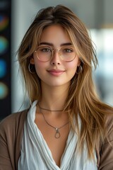 Poster - Female marketing analyst. Generative AI.