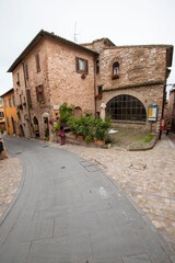 Wall Mural - Cobblestone Pedestrian Alley in Spello - Italy