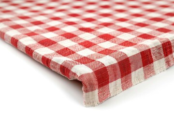 Poster - White background with a checkered tablecloth