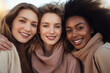 © Anna - Radiant Smiles of Multiracial Friends. Warmth and Joy in Friendship.