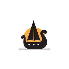 Canvas Print - sailing boat icon logo design vector