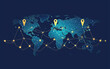 global map, illustrating the broad reach of a simple yet powerful email marketing campaign