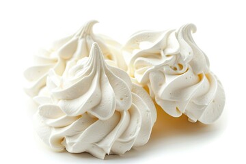 Wall Mural - White background with meringue isolated