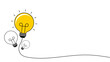 © Lilo - Light bulb drawn on a white background. Idea concept. Vector illustration