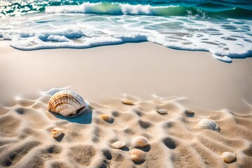 Canvas Print - shell on the beach