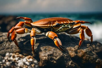 Poster - crab on the beach