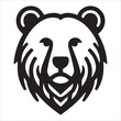 bear head , Bear head minimalist line art logo