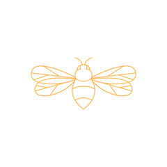 Wall Mural - insect honey bee icon logo design vector