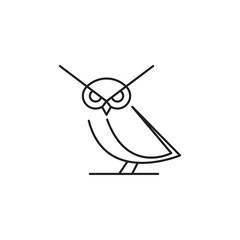 Sticker - simple owl icon logo design vector