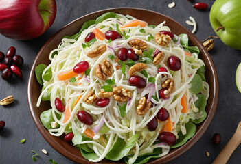 Wall Mural - Delicious Apple Cranberry and Walnut Coleslaw