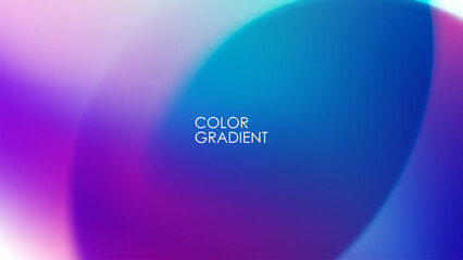 Fototapete - Abstract blurred background with bright color gradient. Vibrant graphic template for creative graphic design. Vector illustration.