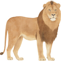 Aufkleber - Lion illustration created with Generative AI technology
