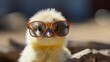 cool baby chick wearing sunglasses