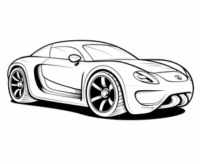 Wall Mural - Sport car coloring page for kids transportation coloring pages printables car