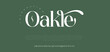 Oakle premium luxury elegant alphabet letters and numbers. Elegant wedding typography classic serif font decorative vintage retro. Creative vector illustration