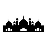 Fototapeta Paryż - Mosque Silhouette Vector Design