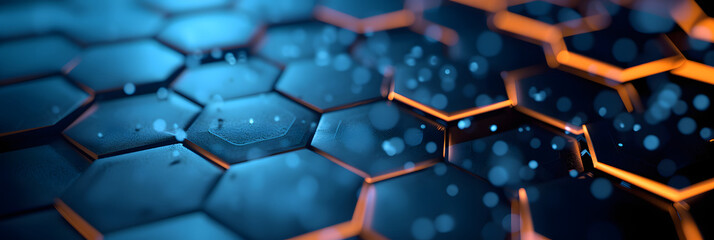 Futuristic hexagonal structure background