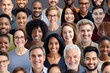 © FutureStock - Large group of multi ethnic and multi generation people portraits.