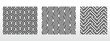 © ELENA - Geometric set of seamless black and white patterns. Simple vector graphics