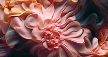 Ephemeral Bloom, Calm Floral Blossom Kaleidoscope, Symphony Vivid Petals Animation