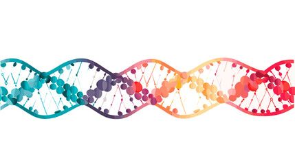 DNA strands forming a bridge symbolizing the connection between genetics and education .simple isolated line styled vector illustration