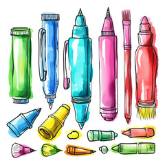 Leinwandbilder - vector marker elements