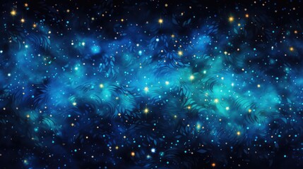 Starry Night Sky Fully with Stars: A Bright and Abstract Astronomy Background in Blue and Black
