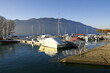 Le petit port d'Aix-les-Bains sur le lac du Bourget dans le département de la Savoie en France