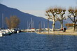 Le petit port d'Aix-les-Bains sur le lac du Bourget dans le département de la Savoie en France