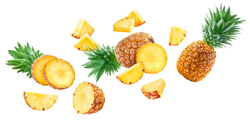 Poster - Pineapple isolated on white background