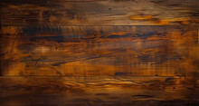 Oak Wood With Grain Texture For Copy Space. Old Rustic Ancient Hardwood. Three-dimensional, Rich Brown And Golden Colour. Photo Banner Panorama By Vita