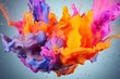 Colorful liquid splash background with ink in water, creating a joyful and artistic illustration. Generative AI
