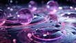 © Koplexs-Stock - liquid droplet, in the style of luminous spheres, light violet, polished metamorphosis, light-focused. water drops are made of purple lights, in the style of photorealistic still life, molecular