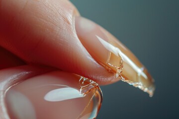 Sticker - A close-up view of a person's finger with a ring on it. This image can be used to depict love, commitment, marriage, or jewelry