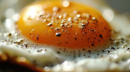 Poster - A delicious fried egg served on a plate with a fork. Perfect for breakfast or brunch illustrations