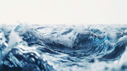 Poster - A close up shot of a powerful wave in the ocean. Perfect for capturing the beauty and strength of nature.